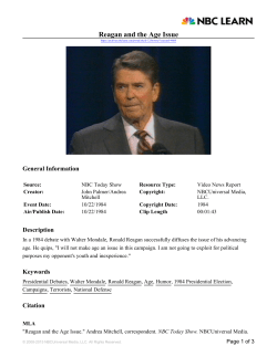 Reagan and the Age Issue