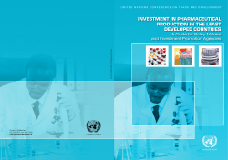 Investment In PharmaceutIcal ProductIon In the least