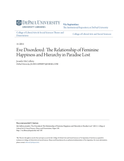 Eve Disordered: The Relationship of Feminine