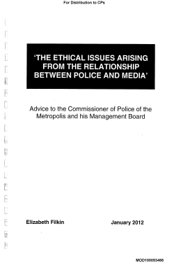 Advice to the Commissioner of Police of the Metropolis and his