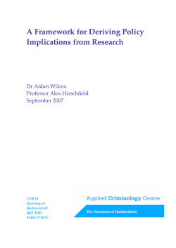 A Framework for Deriving Policy Implications from Research