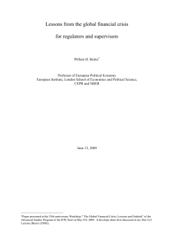Lessons from the global financial crisis