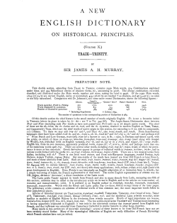 Prefatory note to Traik-Trinity