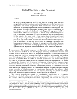 The Real-Time Status of Island Phenomena