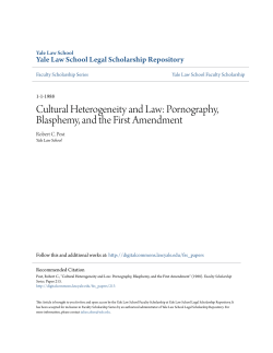 Cultural Heterogeneity and Law: Pornography, Blasphemy, and the