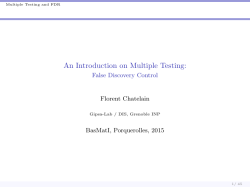 An Introduction on Multiple Testing:
