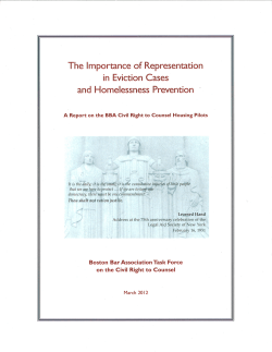 The Importance of Representation in Eviction Cases and