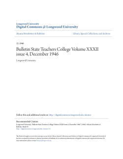 Bulletin State Teachers College Volume XXXII issue 4, December