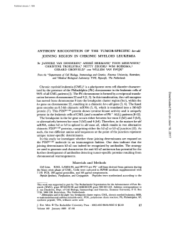 ANTIBODY RECOGNITION OF THE TUMORSPECIFIC bcr-abl