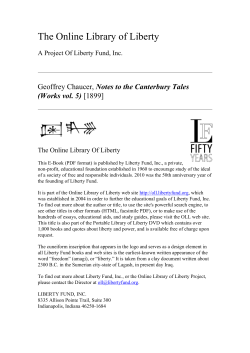 Notes to the Canterbury Tales - Online Library of Liberty