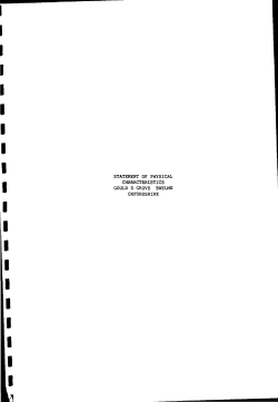 STATEMENT OF PHYSICAL CHARACTERISTICS GOULD S