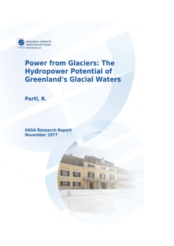Power from Glaciers: The Hydropower Potential of Greenland`s