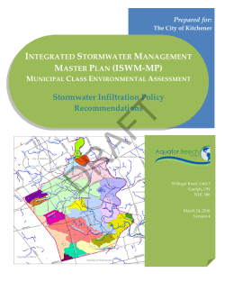 City of Kitchener Land Use and Infiltration memoV9.docx