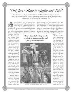 Did Jesus Have to Suffer and Die?