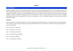 Spanish 2 Course Overview