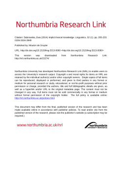 - Northumbria Research Link