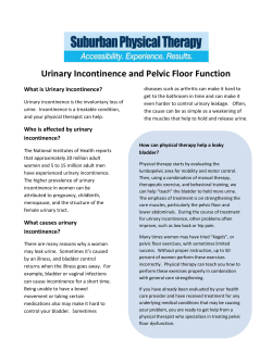 Urinary Incontinence and Pelvic Floor Function