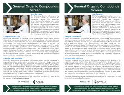 General Organic Compounds Screen