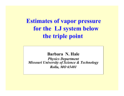 Estimates of vapor pressure for the LJ system below the triple point
