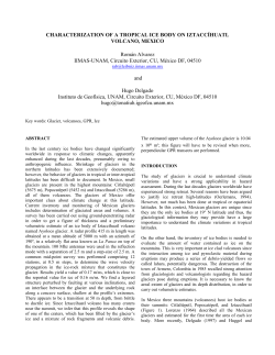 CHARACTERIZATION OF A TROPICAL ICE BODY ON