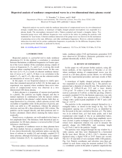 Bispectral analysis of nonlinear compressional waves in a two