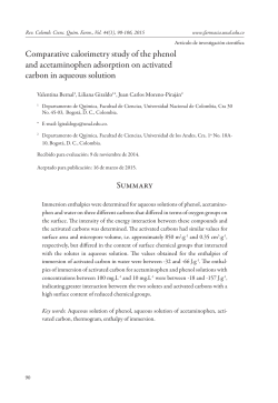 Comparative calorimetry study of the phenol and acetaminophen