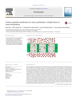 Carbon nanotube membranes for water purification: A bright future