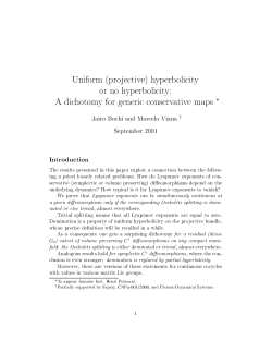 Uniform (projective) hyperbolicity or no hyperbolicity: A dichotomy