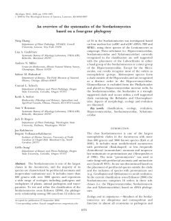 An overview of the systematics of the Sordariomycetes based on a