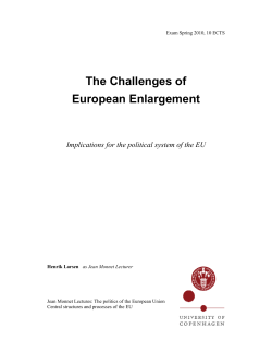 The Challenges of European Enlargement