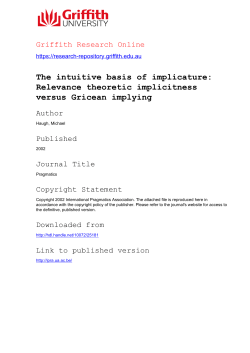 The intuitive basis of implicature