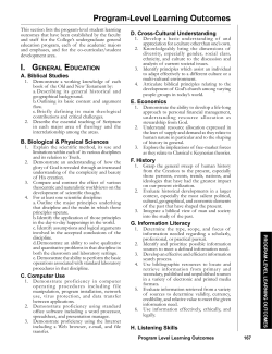 Program-Level Learning Outcomes