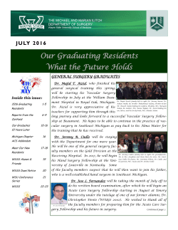Our Graduating Residents What the Future Holds