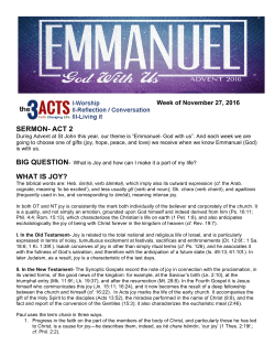 sermon- act 2 what is joy?