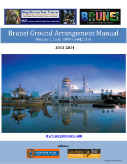 Brunei Ground Arrangement Manual