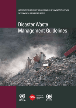 Disaster Waste Management Guidelines