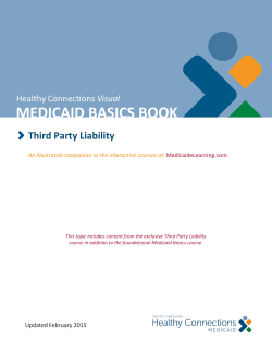Third Party Liability - Medicaid Basics Visual Book (2-11