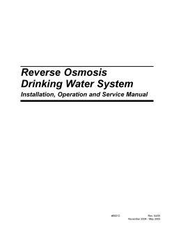 Reverse Osmosis Drinking Water System