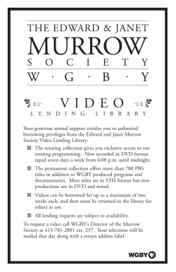 Murrow video lend lib 03