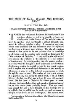the mind of paul : chance and develop- ment.