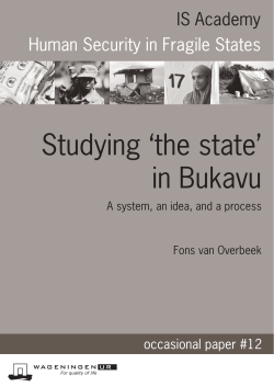 Studying `the state` in Bukavu - Library