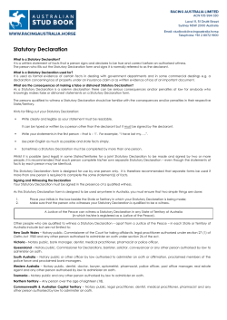 Statutory Declaration