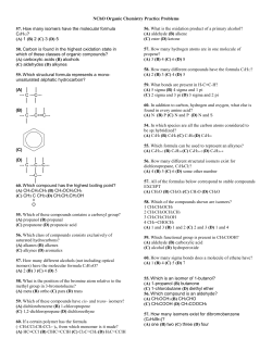 NChO Organic Chemistry Practice Problems 57. How many isomers