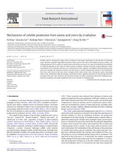 Mechanisms of volatile production from amino acid - UW