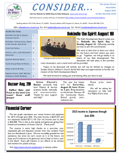 consider... - Union Church | Berea Kentucky