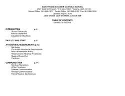 Student/Parent Handbook - Saint Francis Xavier Catholic School