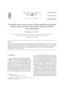 On periodic inertia&ndash;gravity waves of finite amplitude propagating