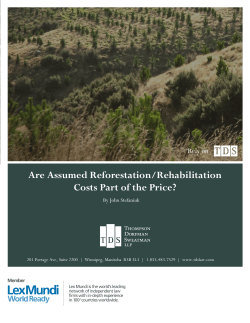 Are Assumed Reforestation/Rehabilitation Costs Part of