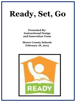 Ready, Set, Go - Moore County Schools