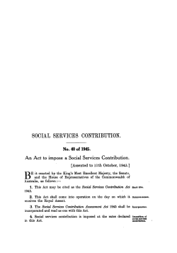 SOCIAL SERVICES CONTRIBUTION.